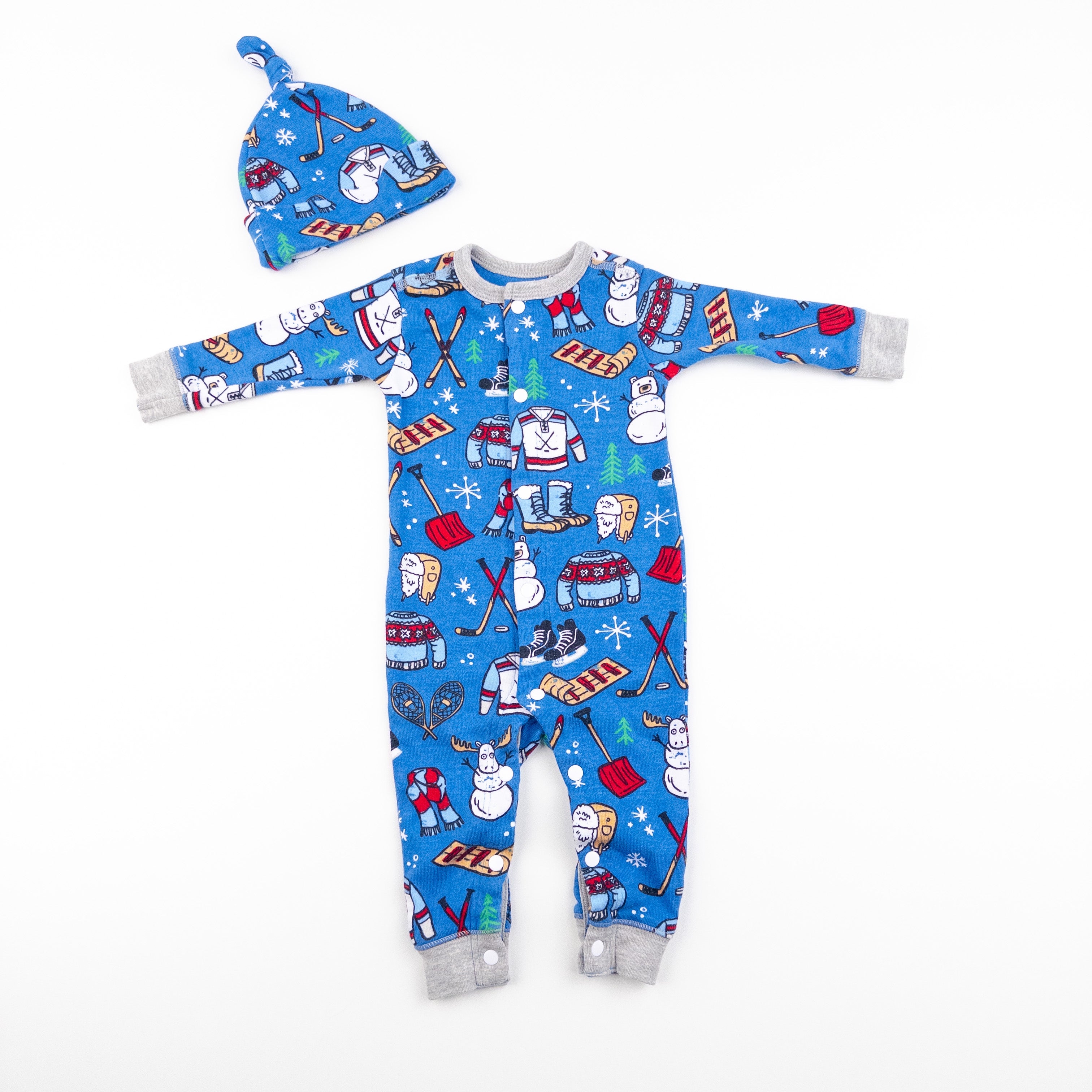 Little Blue House - Pyjama + Tuque - 3-6 mois