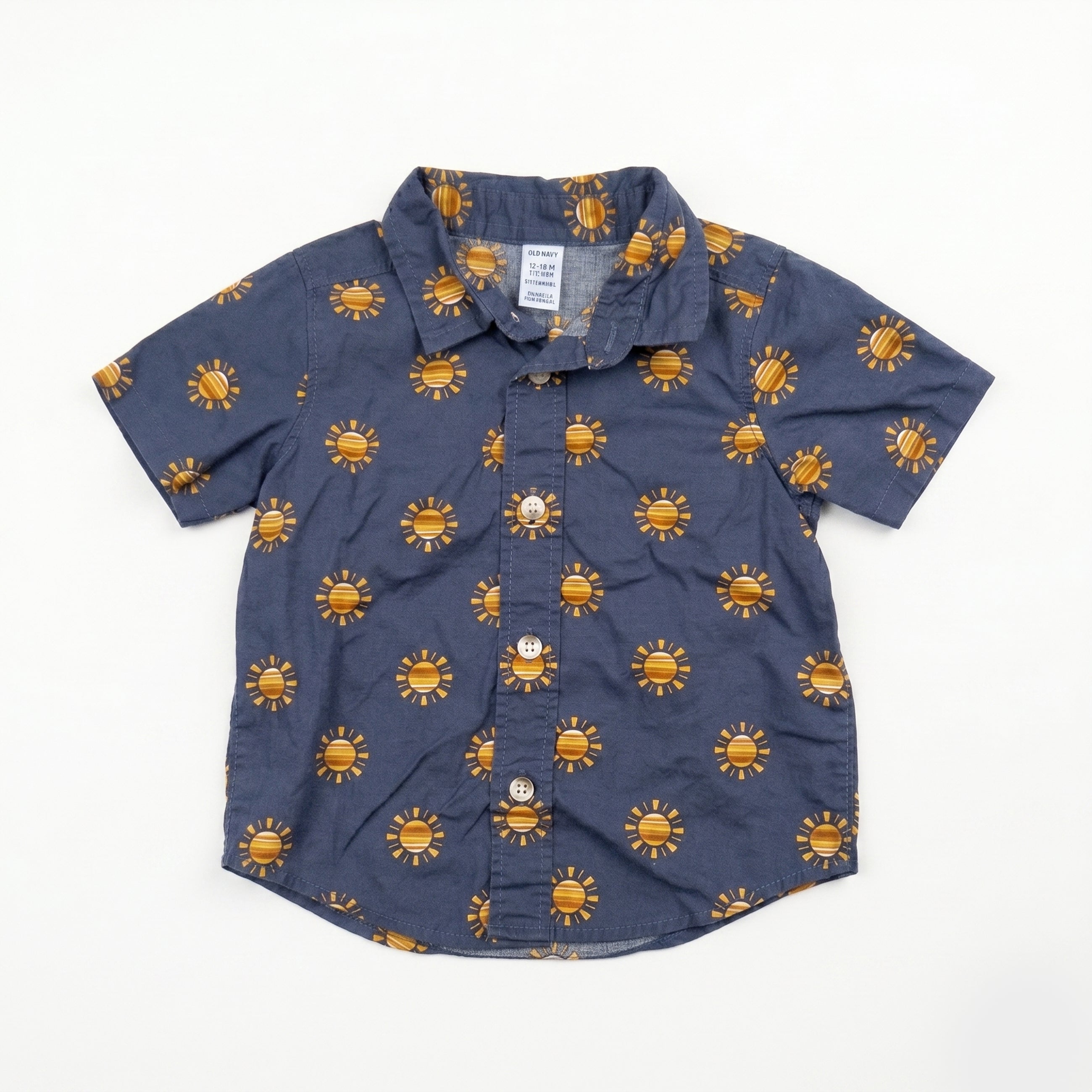 Old Navy - Chemise manches courtes soleils - 12-18 mois