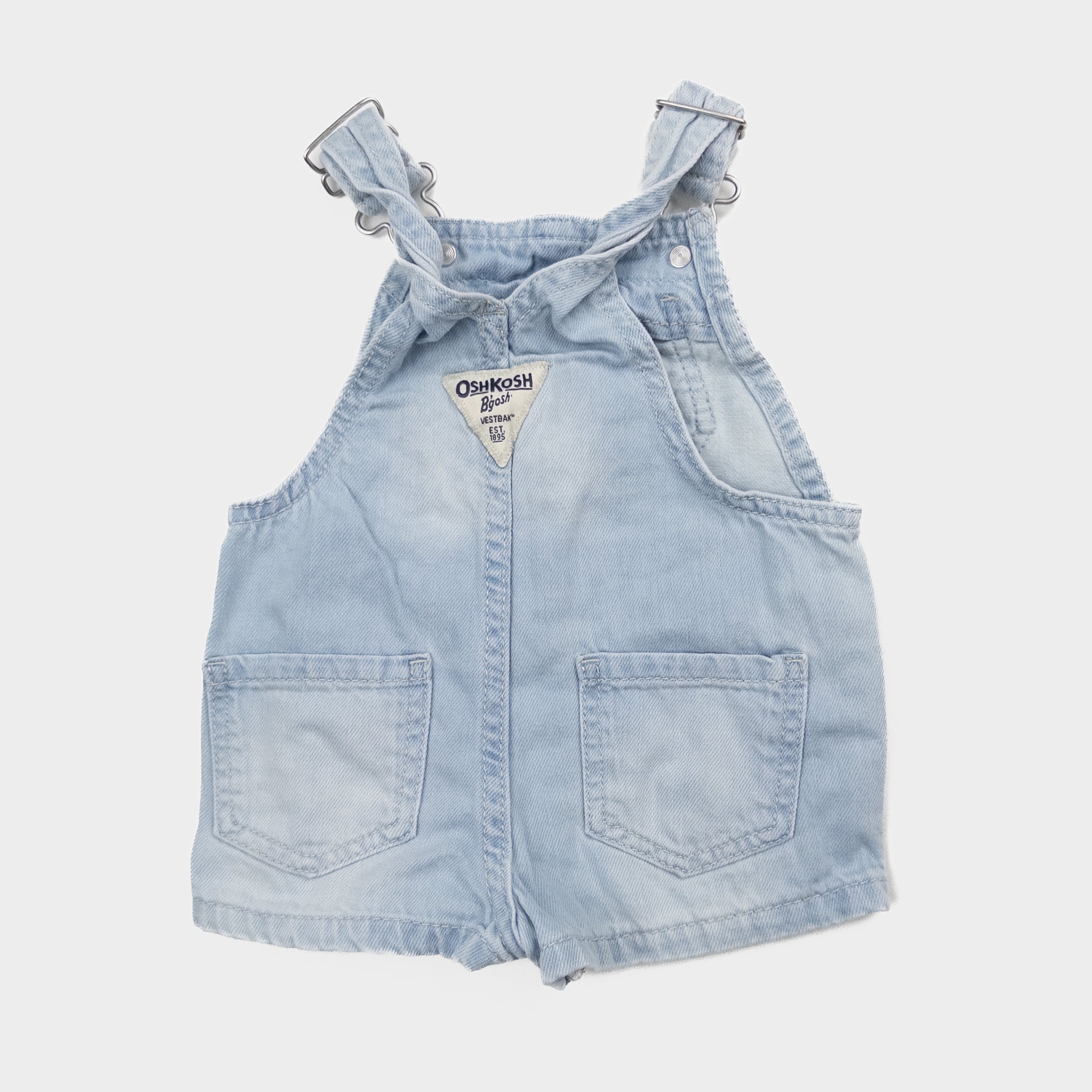 OshKosh - Salopette courte en denim - 6 mois