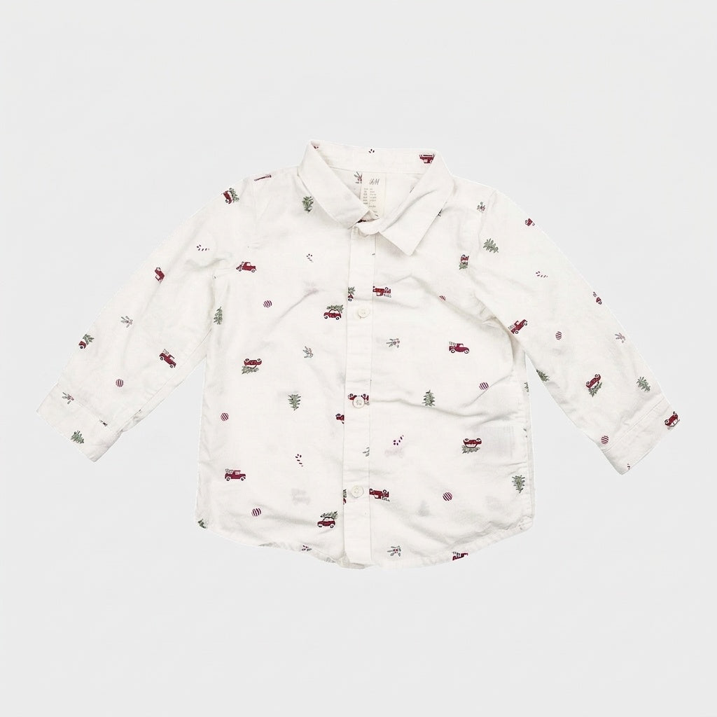 H&M - Chemise manches longues d'occasion pour enfant, 9-12 mois - vêtements seconde main Floralie