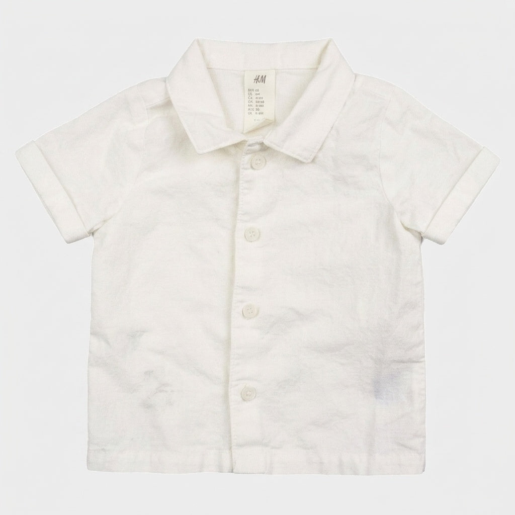 H&M - Chemise manches courtes d'occasion pour enfant, 4-6 mois - vêtements seconde main Floralie