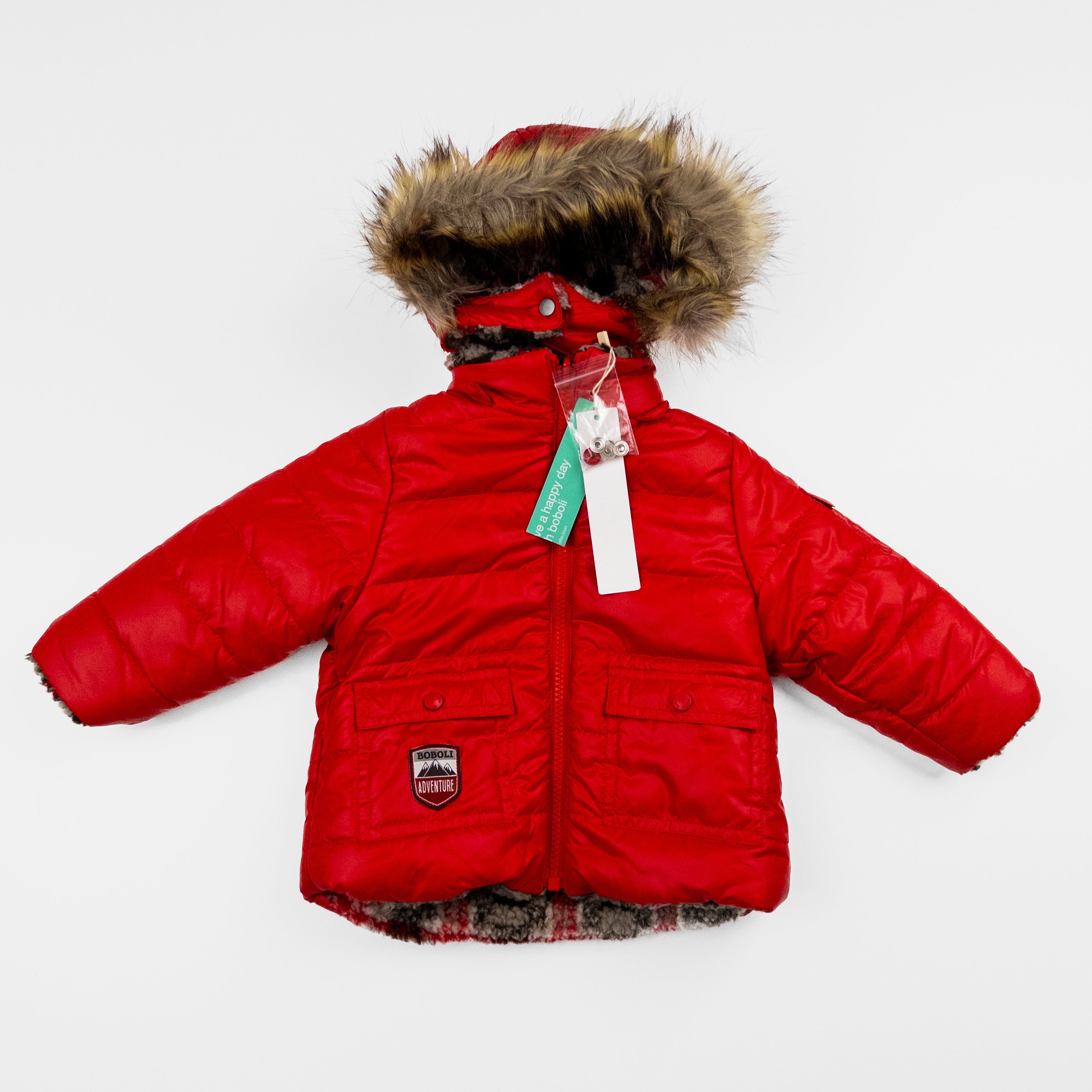 Boboli - Manteau hiver réversible -  9-12 mois (approx) *Neuf avec étiquette