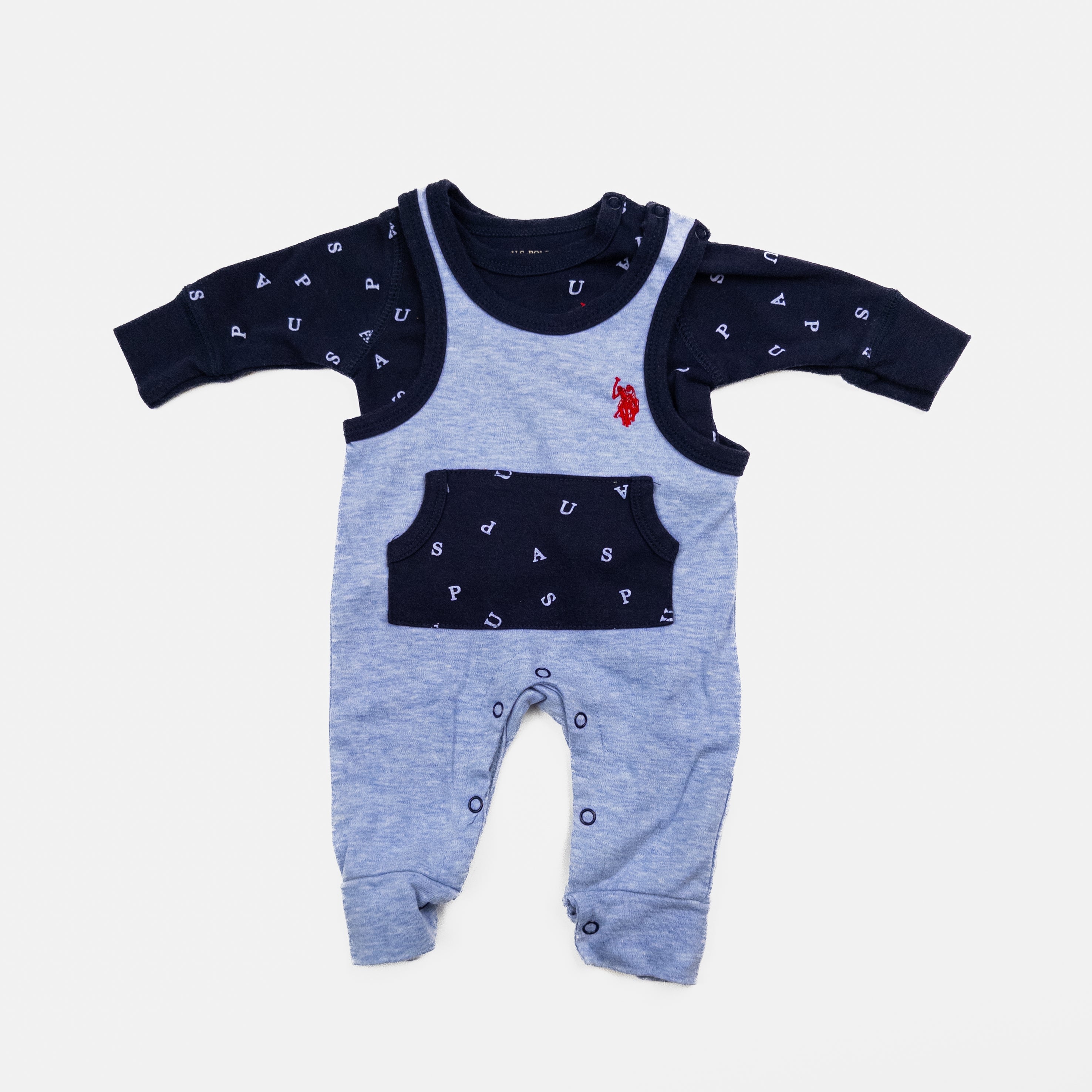 Polo - Salopette avec chandail - 3-6 mois