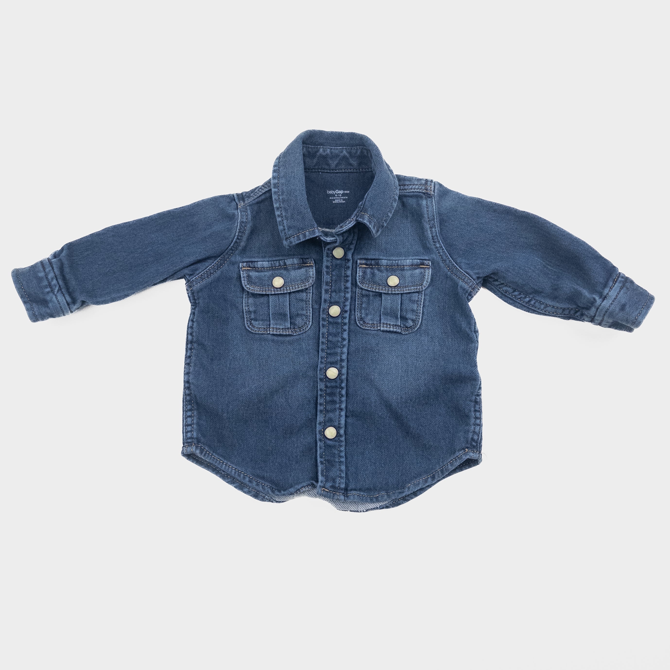 Gap - Chemise en jeans manches longues - 6-12 mois