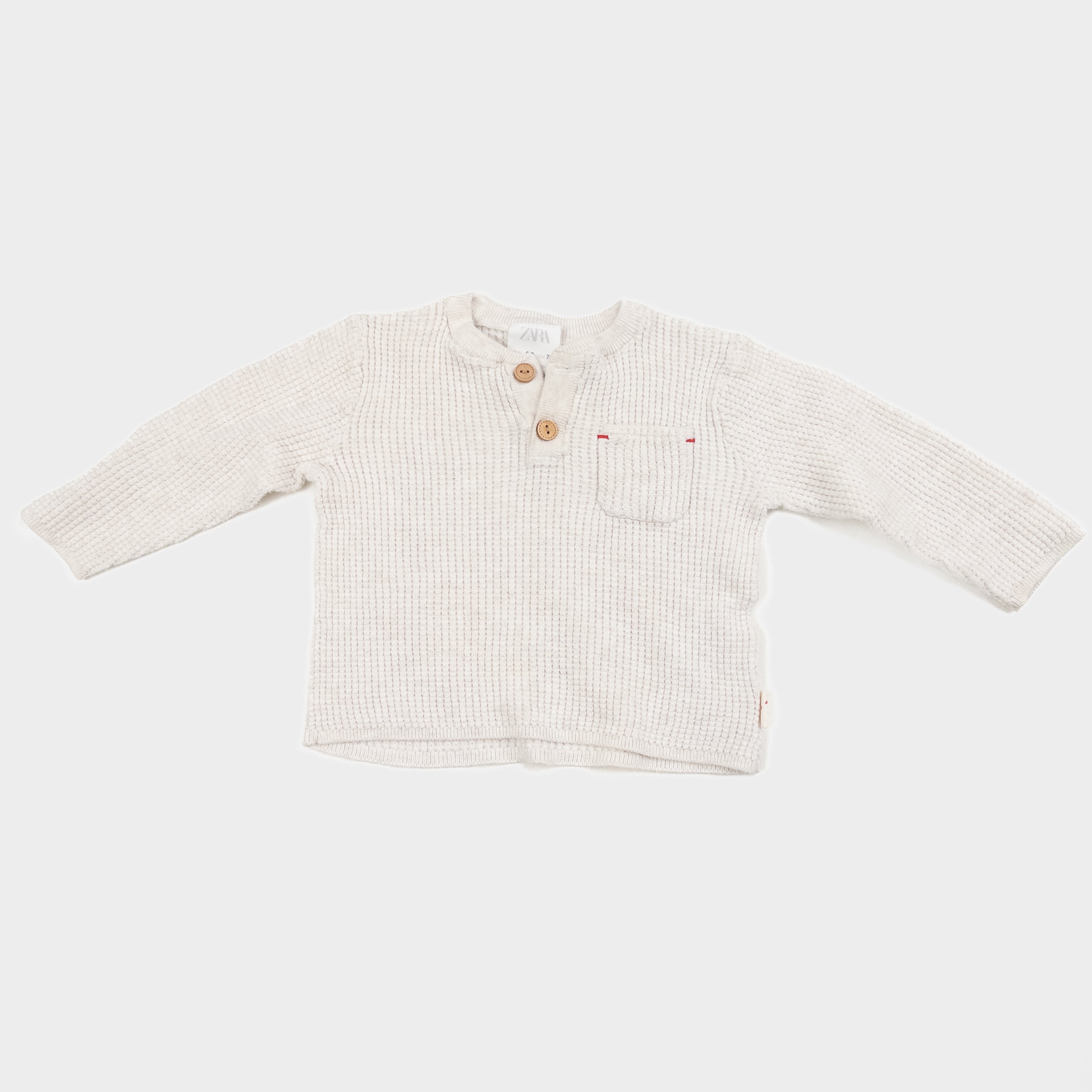 Zara - Chandail à col boutonné - 6-9 mois