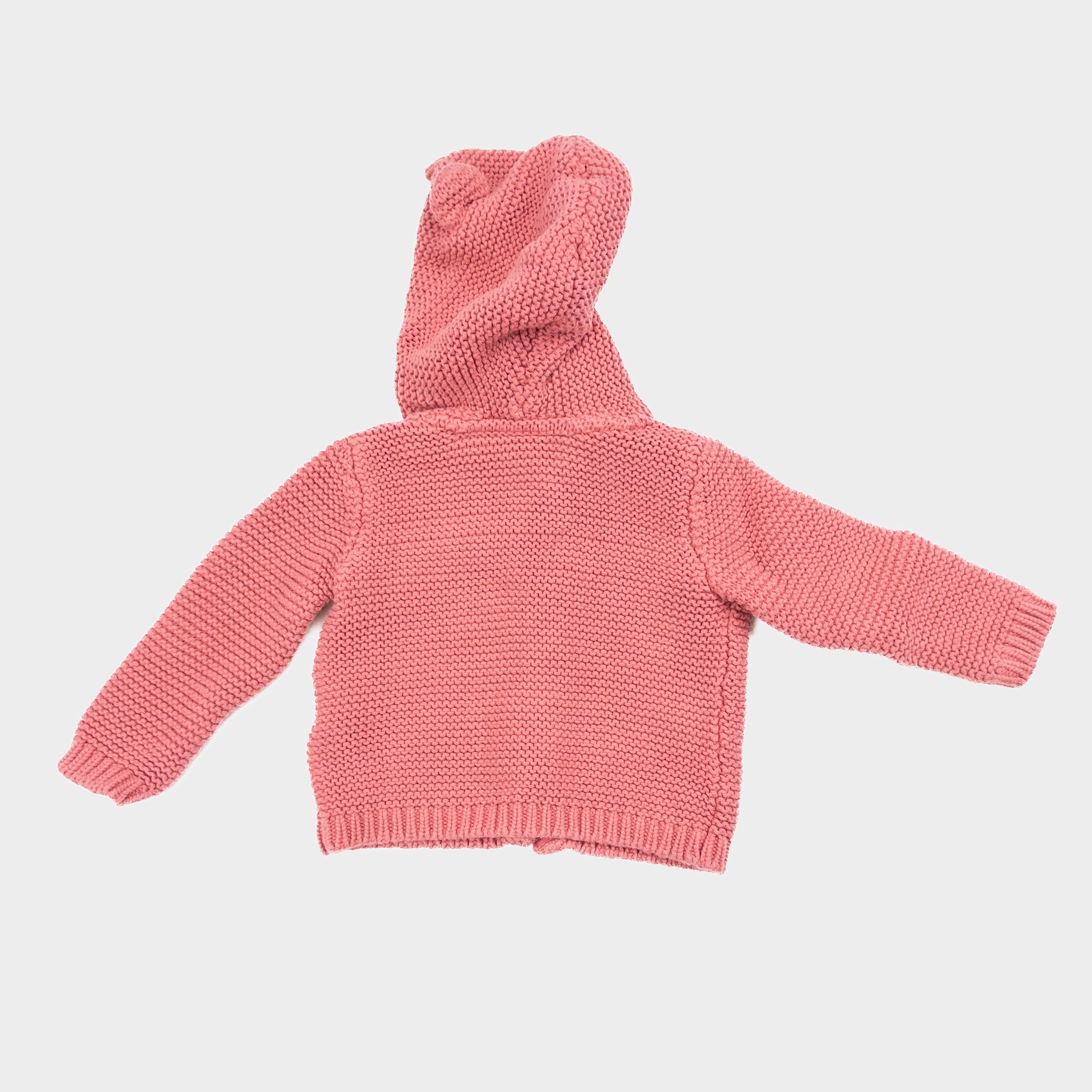 Carter's - Cardigan en tricot rose à oreilles - 6-9 mois