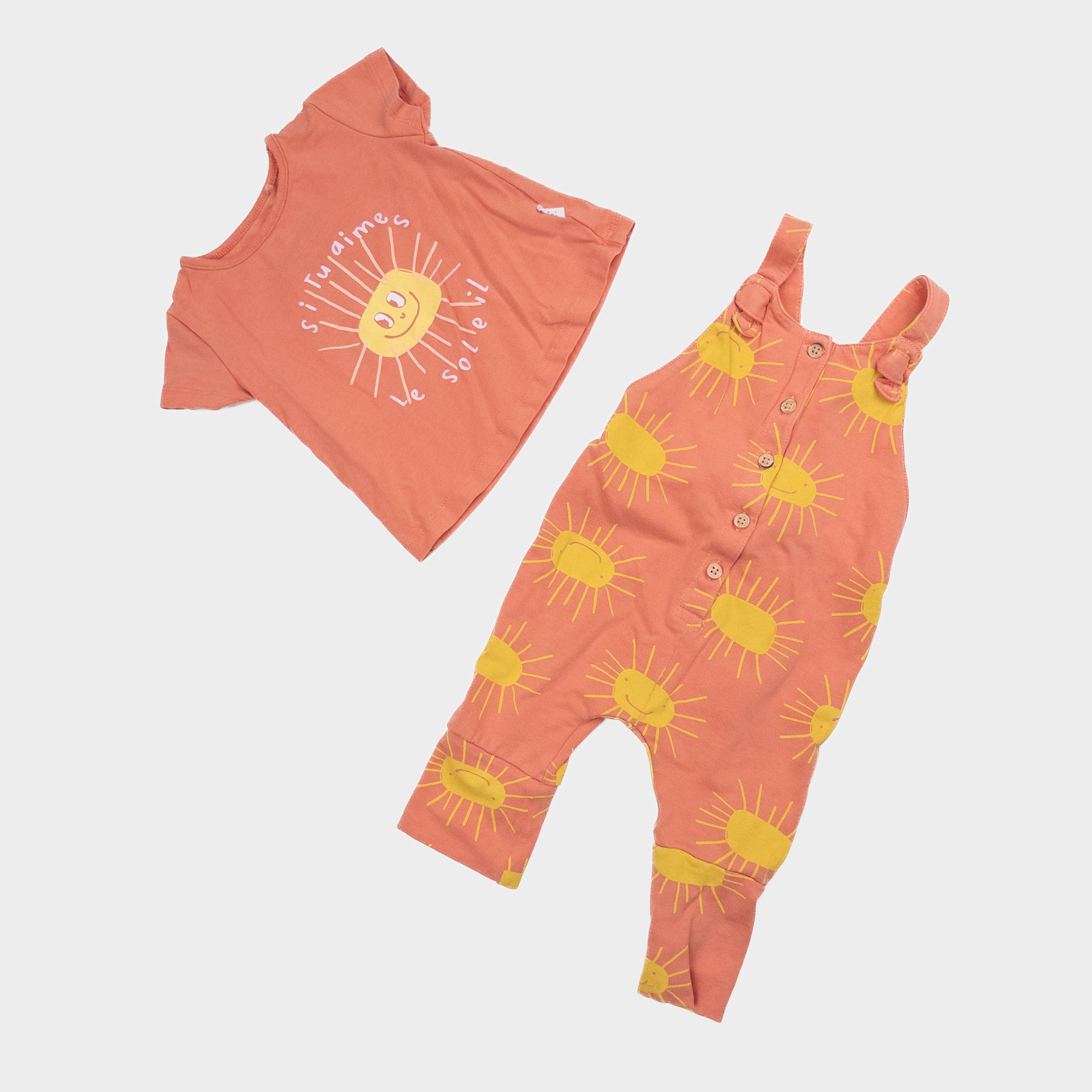 Gagou Tagou - Ensemble t-shirt et salopette - 3 mois