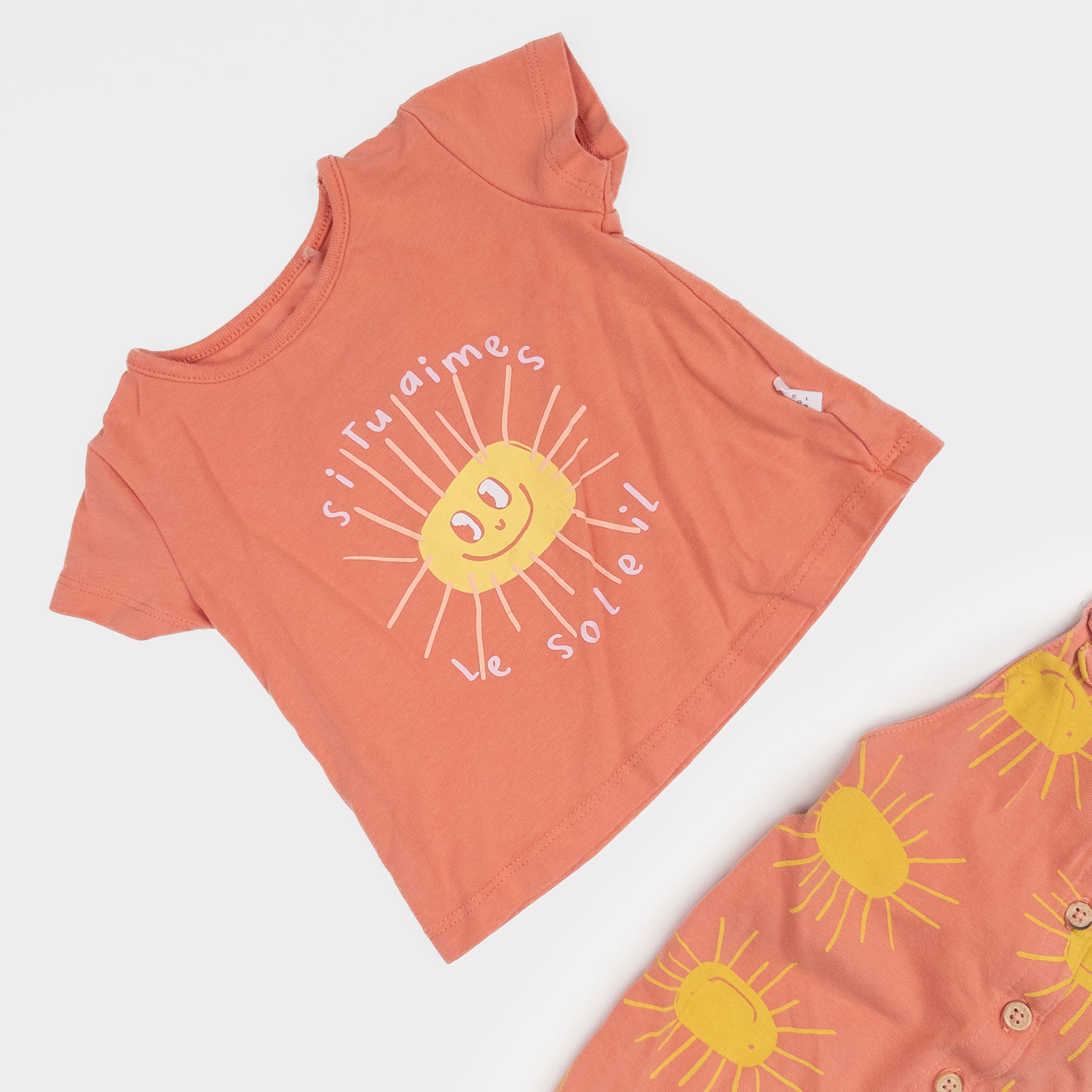 Gagou Tagou - Ensemble t-shirt et salopette - 3 mois