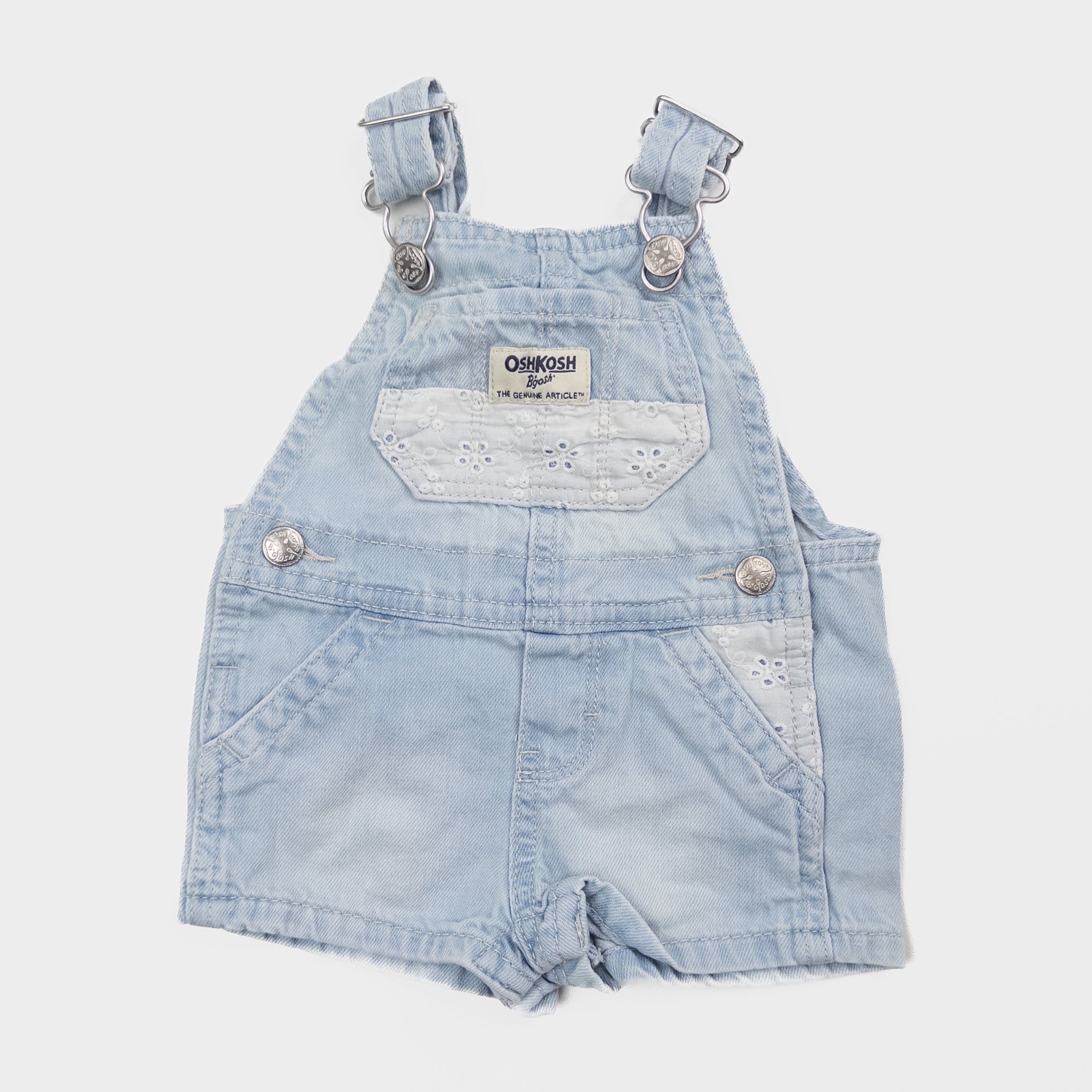 OshKosh - Salopette courte en denim - 6 mois