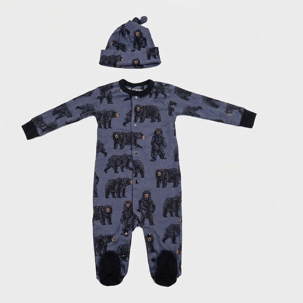 Little Blue House - Pyjama + bonnet - 6-12 mois
