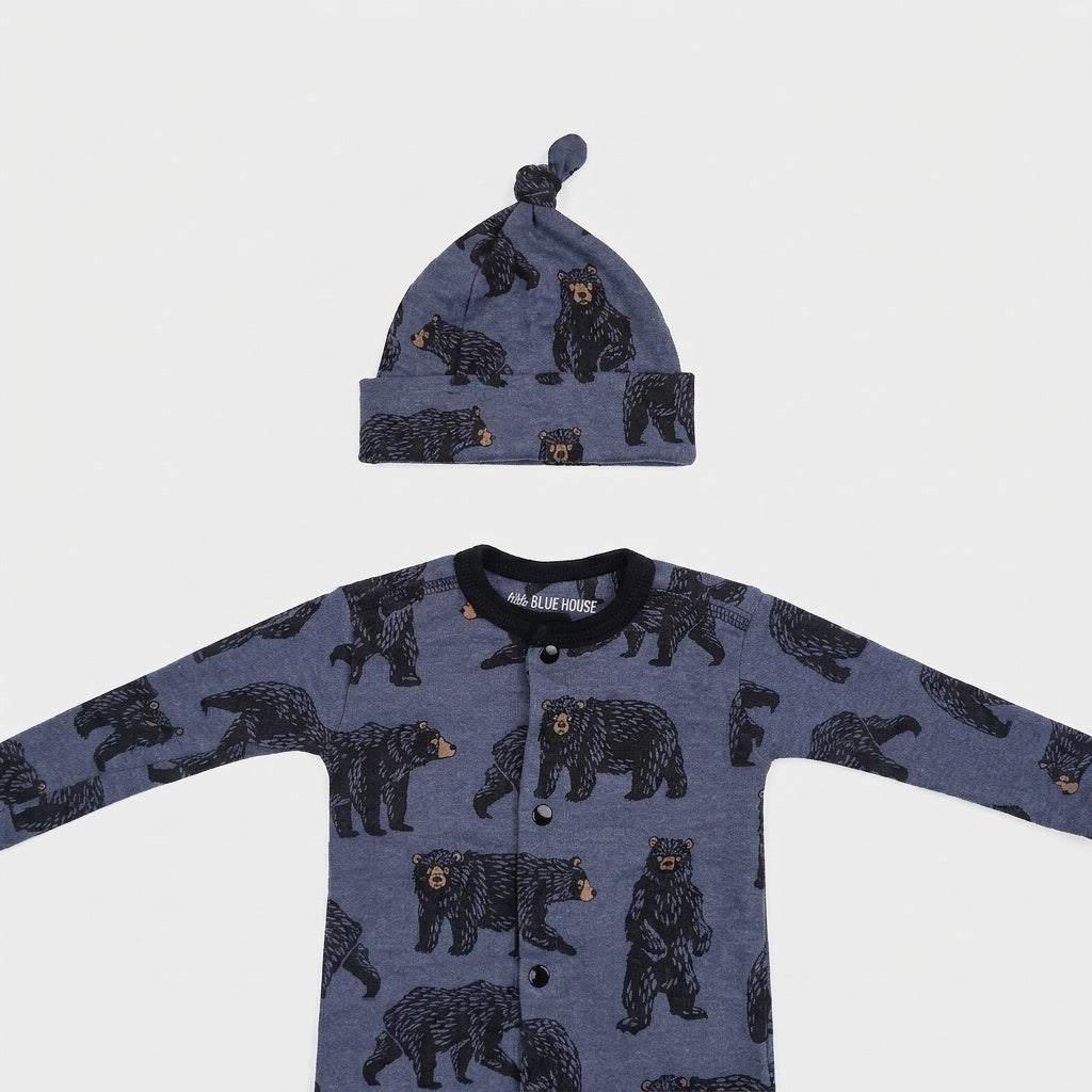 Little Blue House - Pyjama + bonnet - 6-12 mois