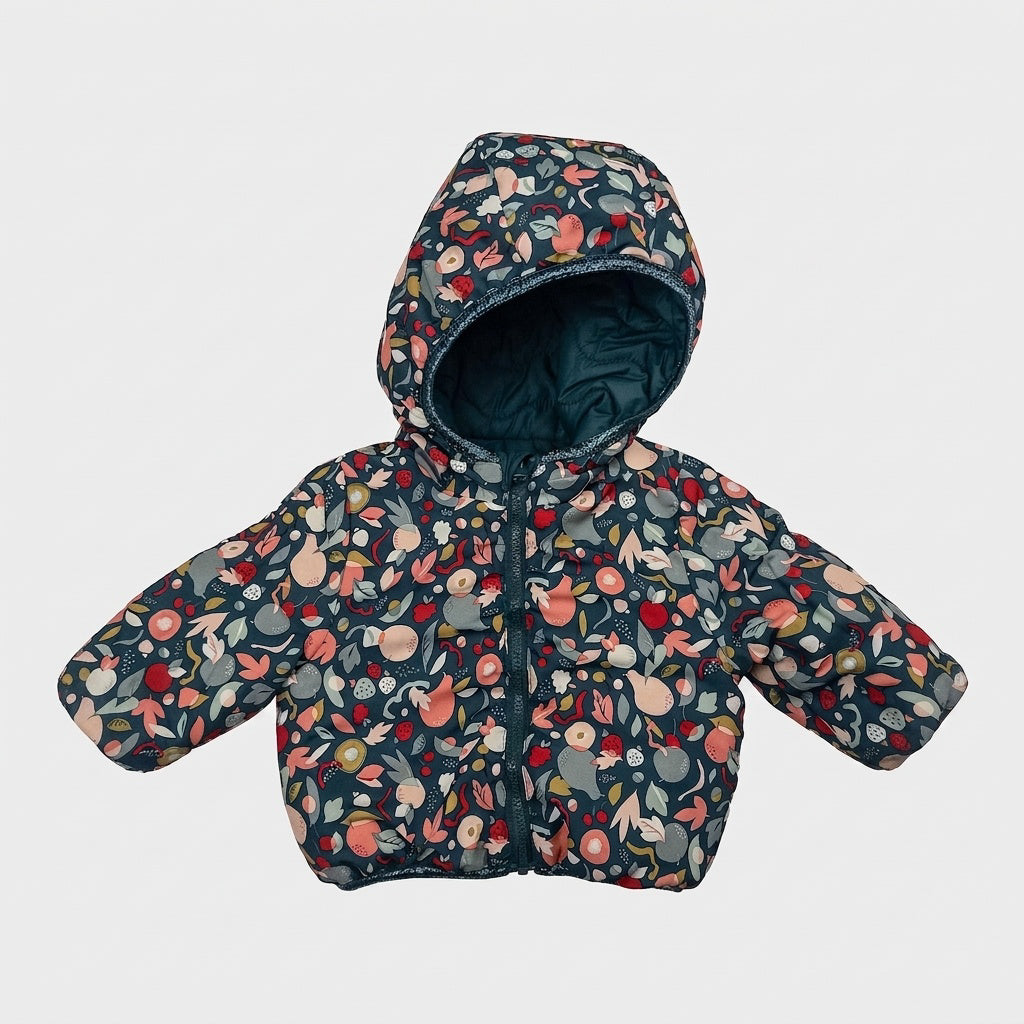 Tape à l'oeil - Manteau réversible d'occasion pour fille, 3-6 mois - vêtements seconde main Floralie