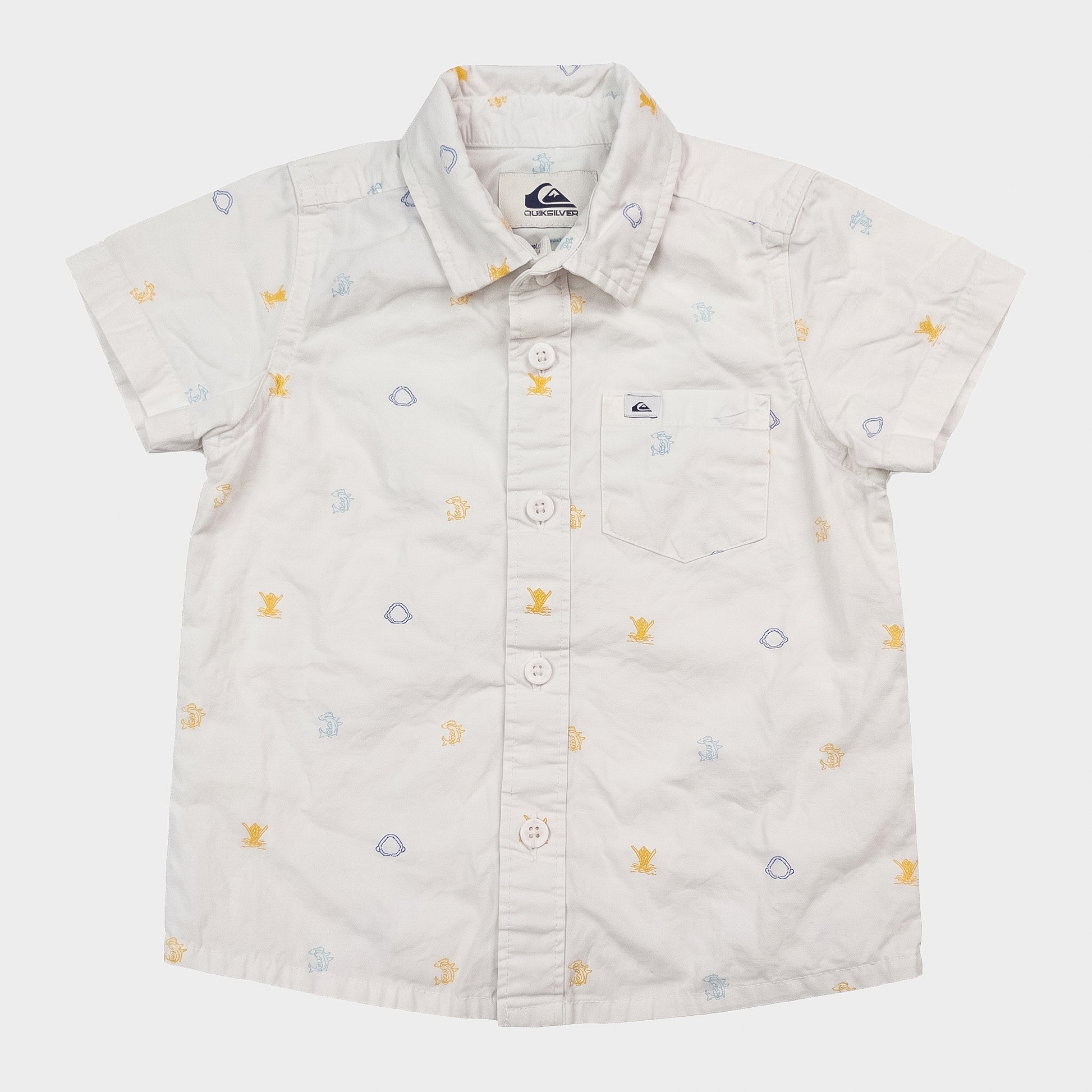 Quiksilver - Chemise à manches courtes d'occasion pour garçon, 2 ans - vêtements seconde main Floralie